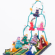 Mexican nativity scene made out of thread